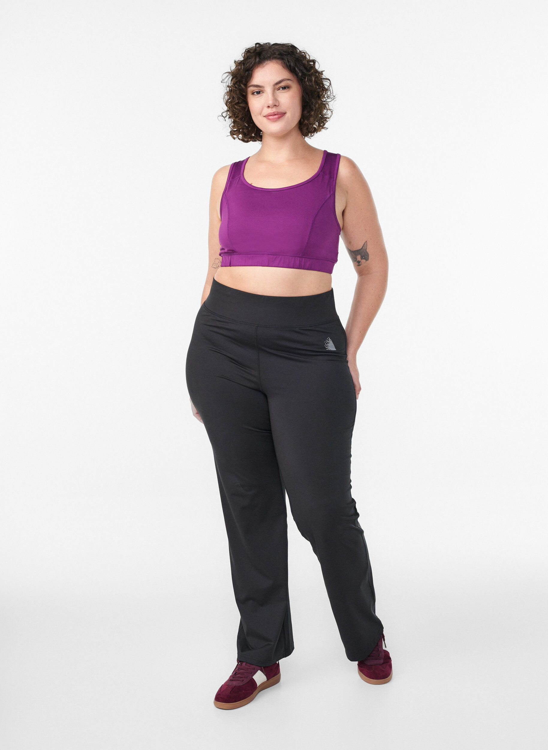 Zizzi Sport-BH mit Racerback, Lila, Model image number 1