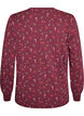 Nachtbluse mit Print, Dunkles Bordeaux, Packshot image number 1