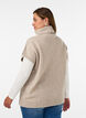 Strickweste mit Rollkragen und Zopfmuster, Beige, Model image number 2