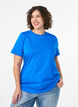 Basic-T-Shirt aus Baumwolle mit Rundhalsausschnitt, Blau, Model image number 0