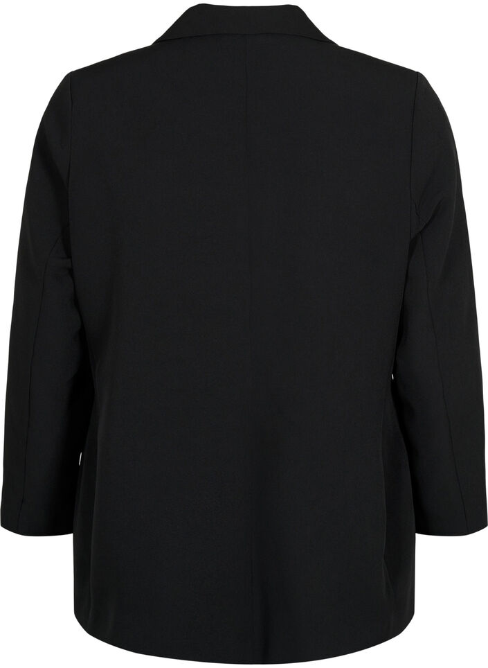 Blazer classique avec fermeture boutonn&eacute;e, Noir, Packshot image number 1