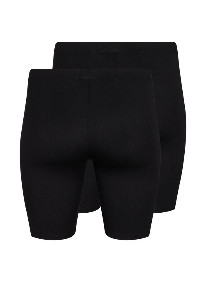 2er-Pack Radlershorts aus Viskose, Schwarz, Packshot image number 1