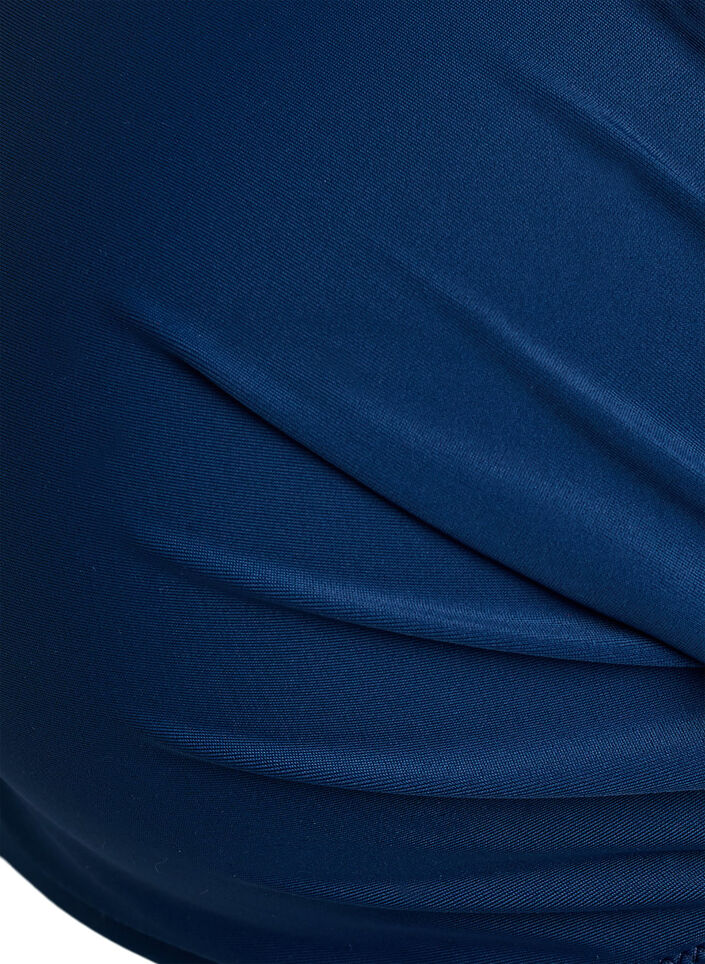 Bikinioberteil mit B&uuml;gel und Raffung, Blau, Packshot image number 2