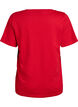 Kurz&auml;rmliges Basic-T-Shirt mit V-Ausschnitt, Rot, Packshot image number 1