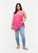 Top avec forme en A et col rond, Shocking Pink, Model image number 2