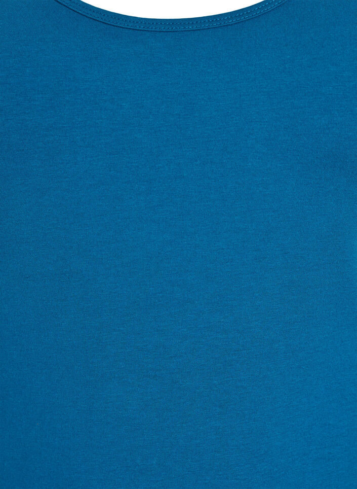 Haut uni Basic en coton, Bleu pétrole, Packshot image number 2