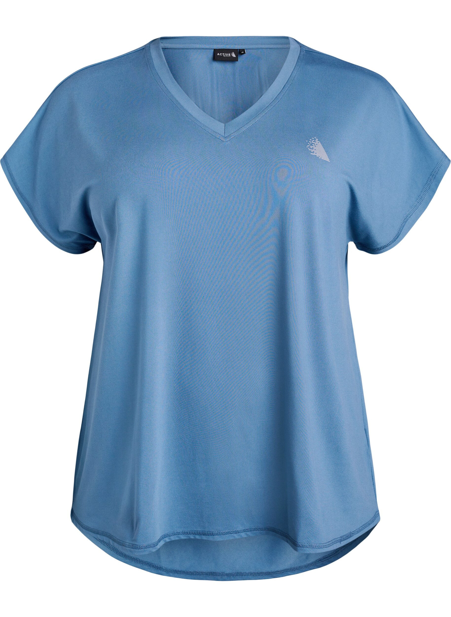 ZizziT-shirt de sport &agrave; manches courtes et col en V, Bleu p&eacute;trole, Packshot image number 0