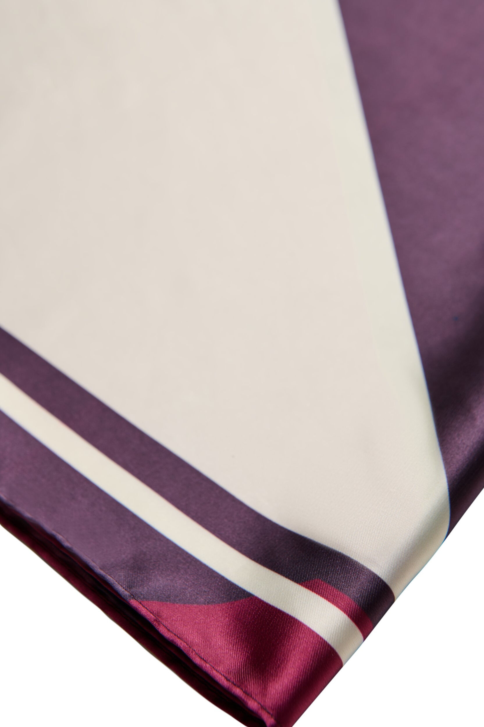 ZizziQuadratisches Tuch in Satin-Optik mit Muster, Lila, Packshot image number 1