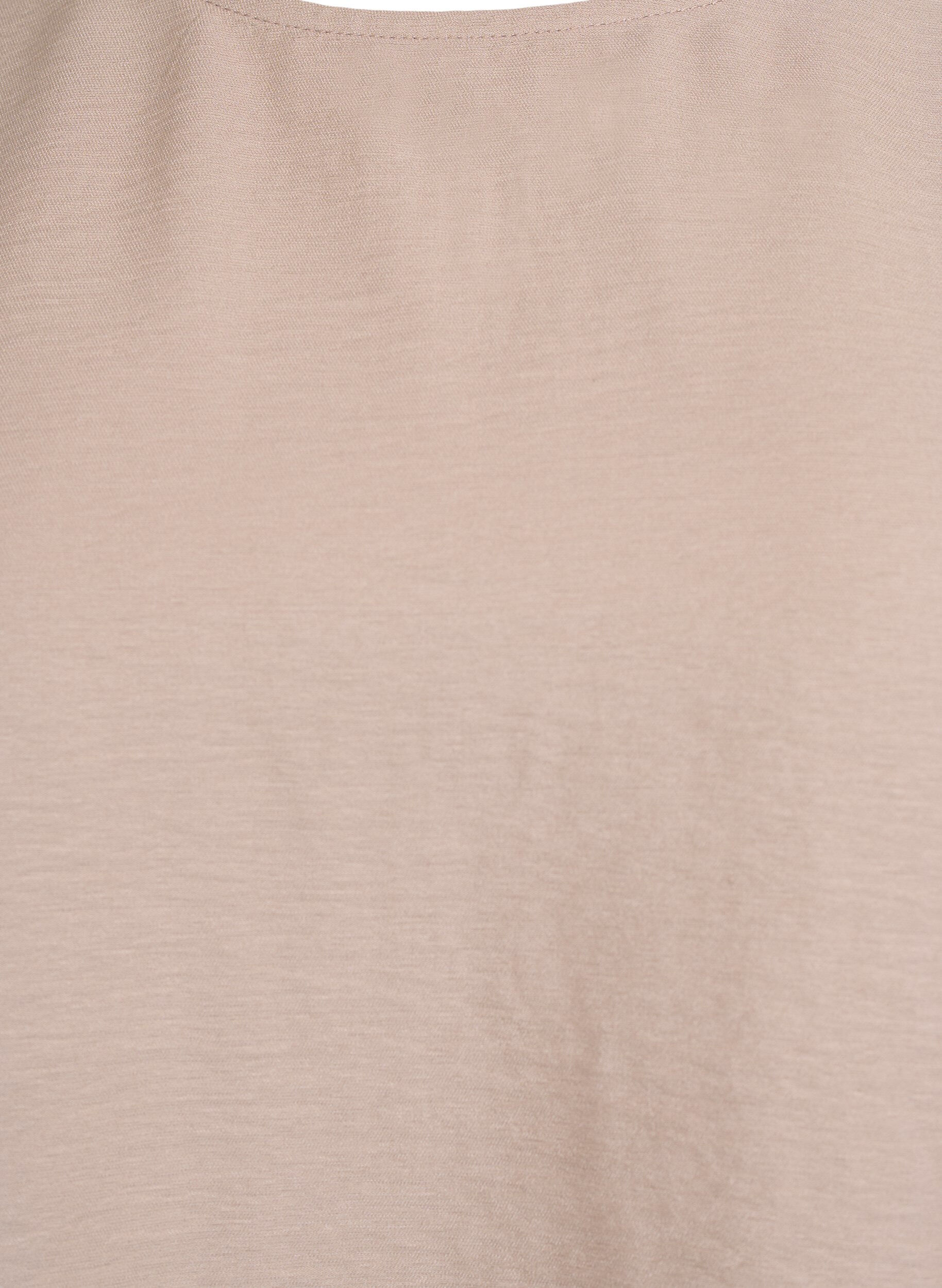 Zizzi Bluse mit kurzen, weiten &Auml;rmeln, Beige, Packshot image number 2