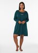 Chemise de nuit &agrave; manches longues en coton bio, Vert fonc&eacute;, Model image number 1