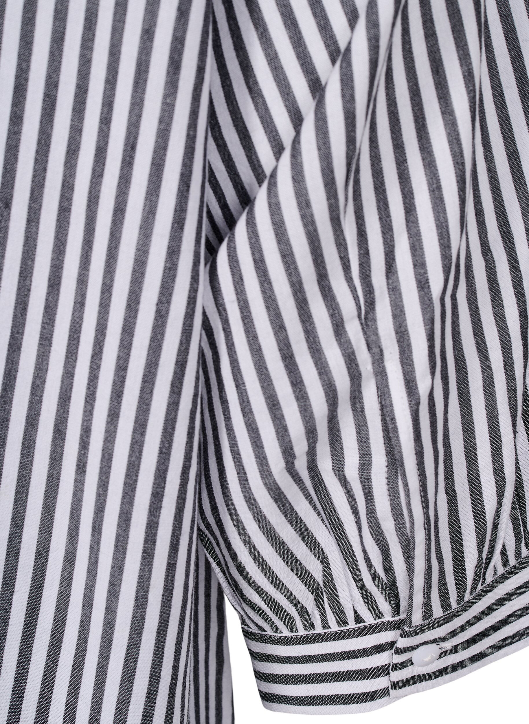 Zizzi Tunique &agrave; carreaux avec manches 3/4, Noir, Packshot image number 3