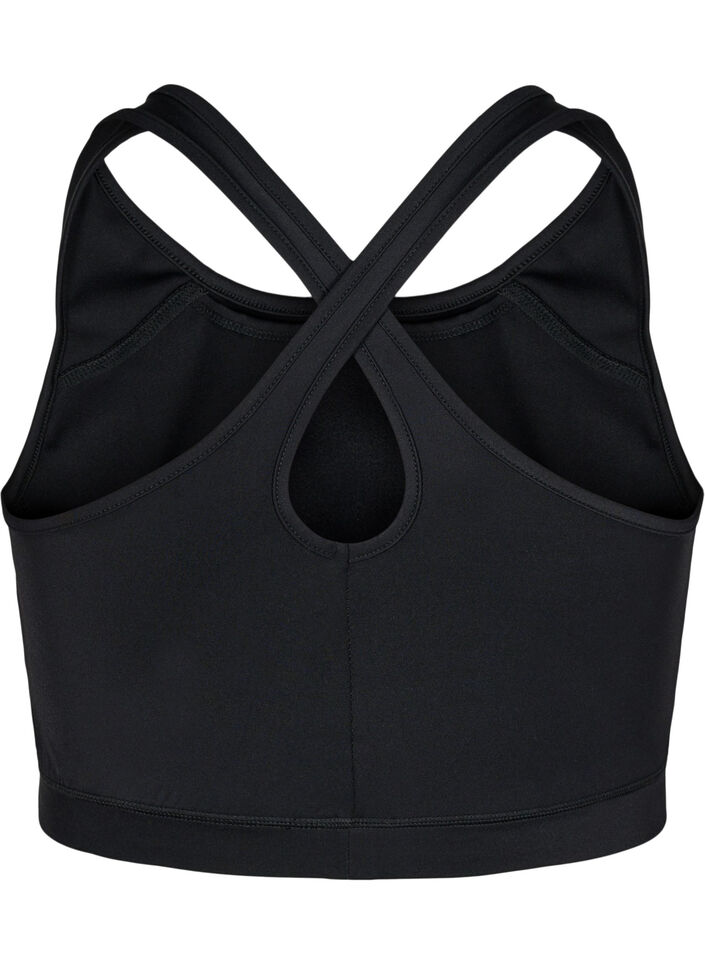 Soutien-gorge de sport avec poche avant, Noir, Packshot image number 1