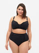 Bas de bikini taille haute, Noir, Model image number 0