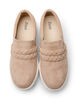 Extra-Weite - Faux-Wildleder-Schuhe mit geflochtenen Riemen, Beige, Packshot image number 2