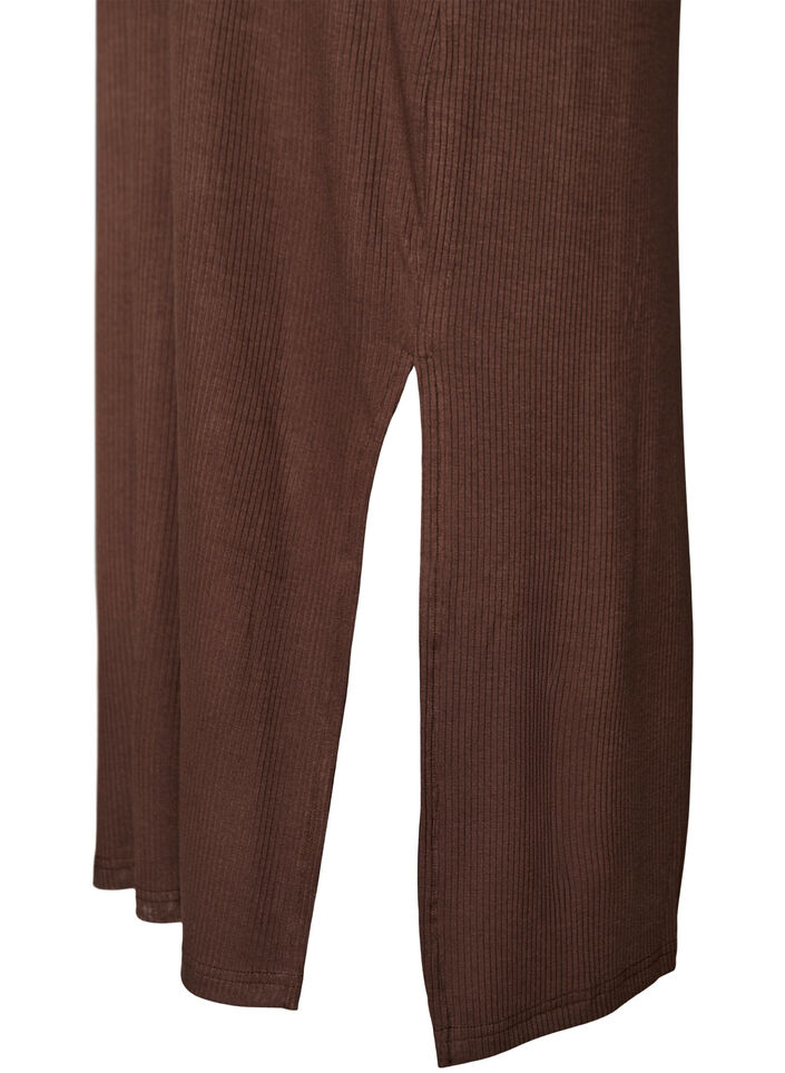 Robe c&ocirc;tel&eacute;e sans manches en viscose, Marron, Packshot image number 3