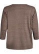 Blouse en jersey avec manches 3/4, Marron, Packshot image number 1