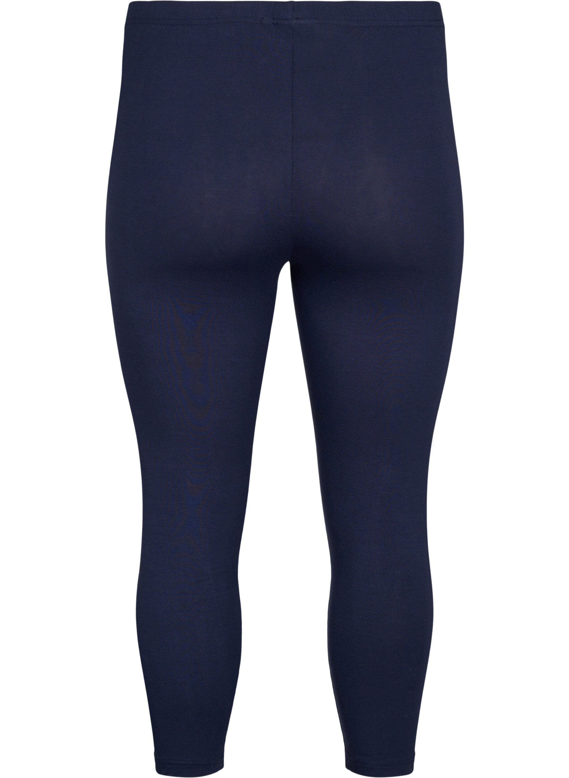 Zizzi Leggings 3/4 basiques en viscose, Bleu, Packshot image number 1