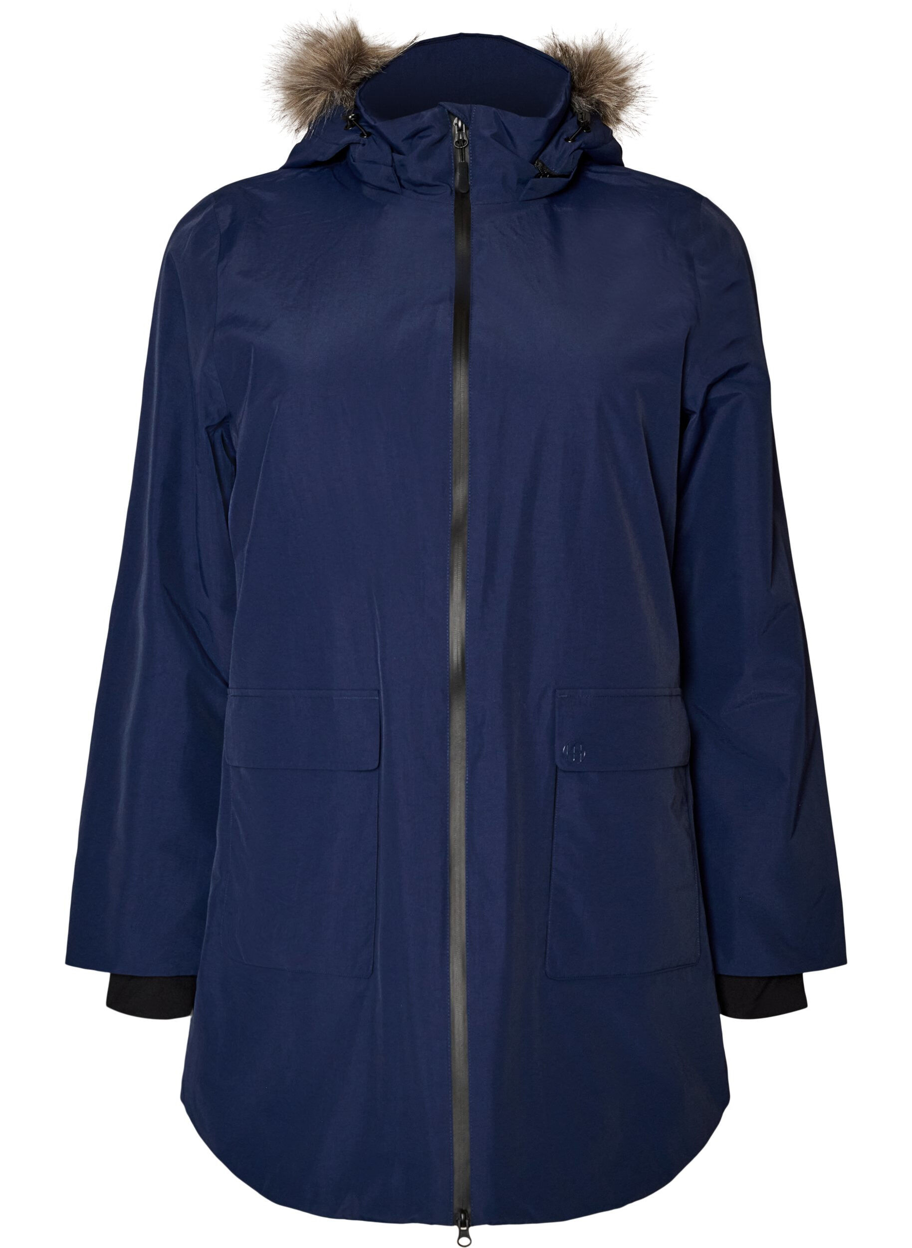 ZizziParka imperm&eacute;able &agrave; capuche, Bleu, Packshot image number 0