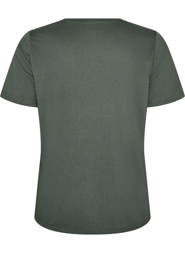 T-shirt imprim&eacute;, Vert, Packshot image number 1