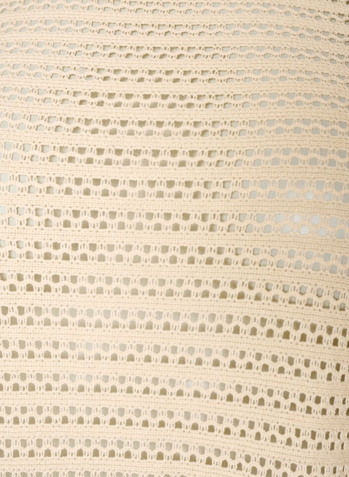 Strandkleid mit Lochstickerei und langen &Auml;rmeln, Beige, Packshot