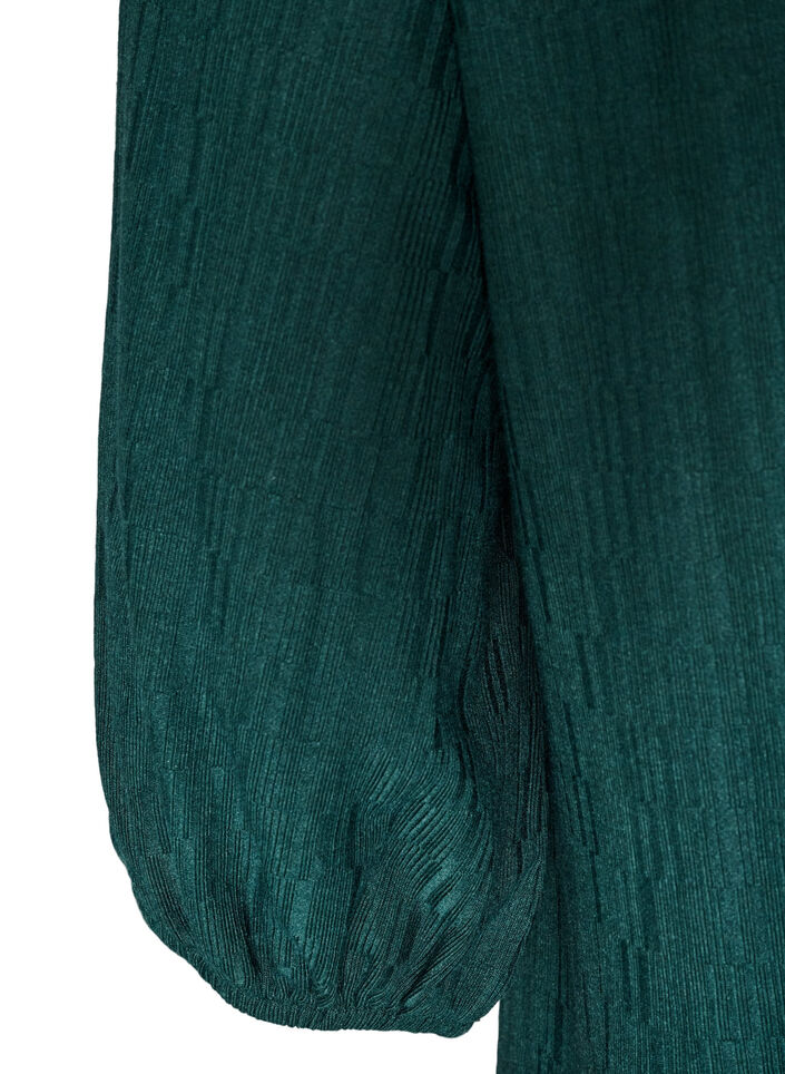 Kleid in Ballonform mit Struktur, Gr&uuml;n, Packshot image number 3