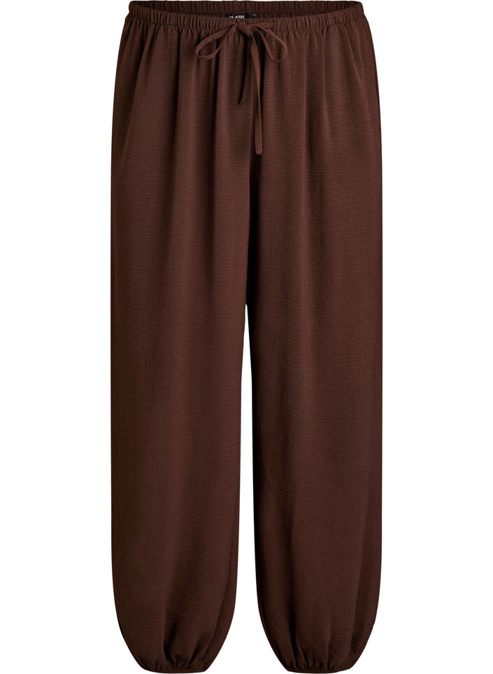Hoch taillierte Ballonhose, Braun, Packshot image number 0