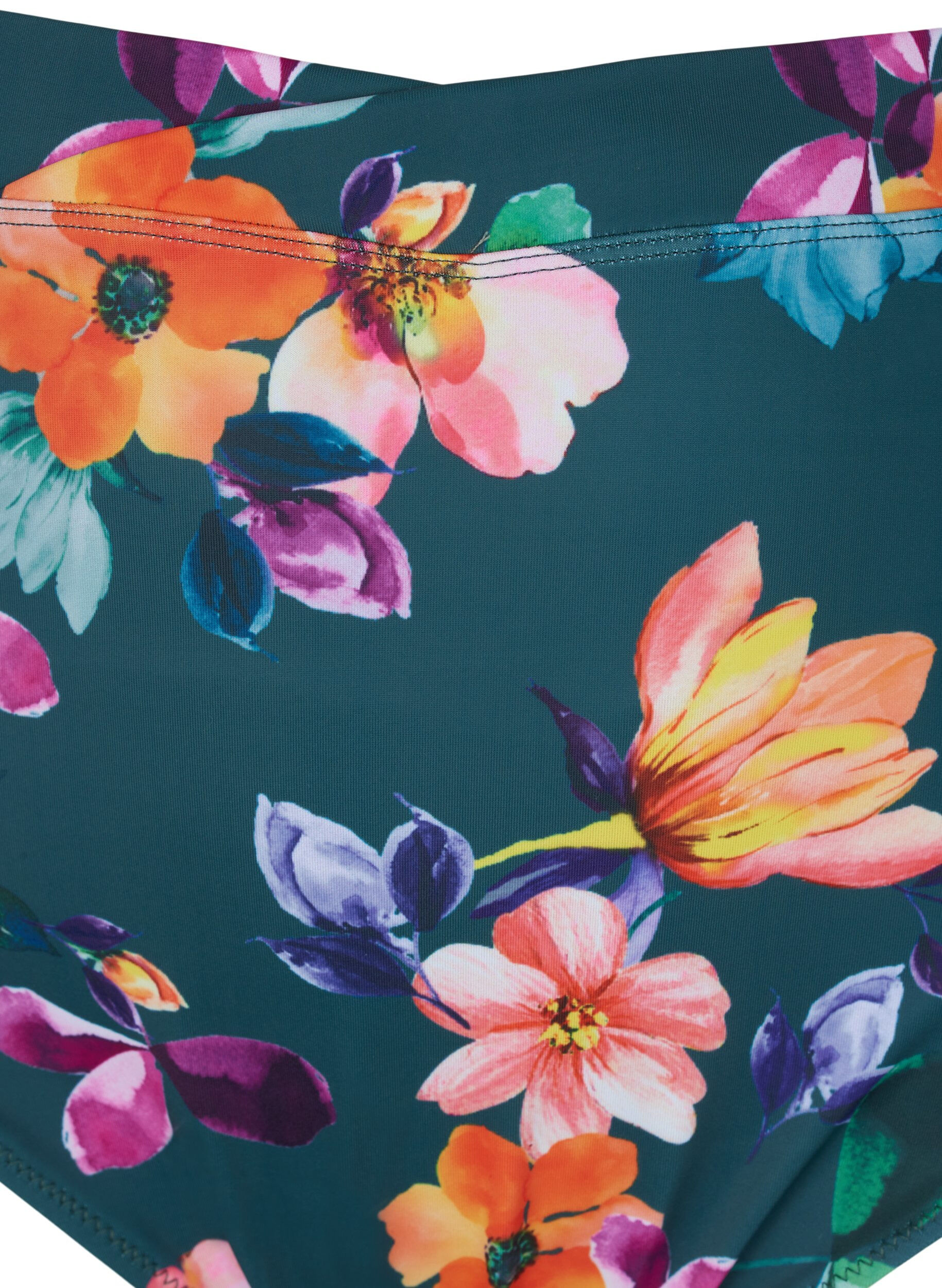 Zizzi Bikini-Hose mit Print und hoher Taille, Meave Print, Packshot image number 2