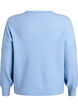 Rippenstrick Strickjacke mit Kn&ouml;pfen, Blau, Packshot image number 1