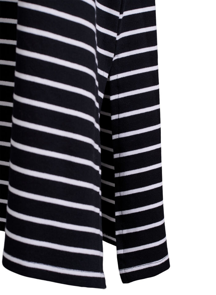 Robe polo sans manches, mi-longue, Noir, Packshot image number 3