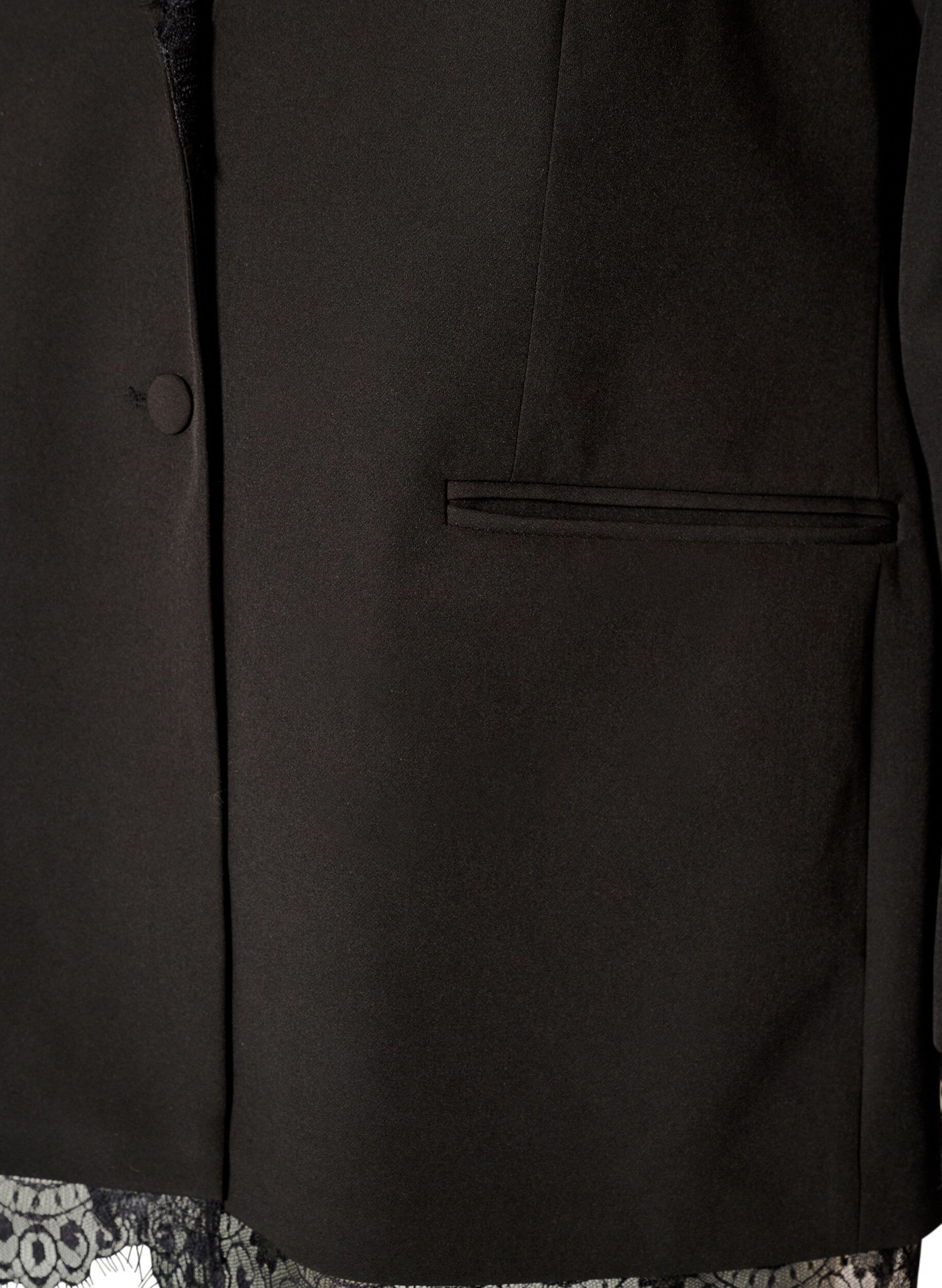 ZizziBlazer avec finitions en dentelle, Noir, Packshot image number 3