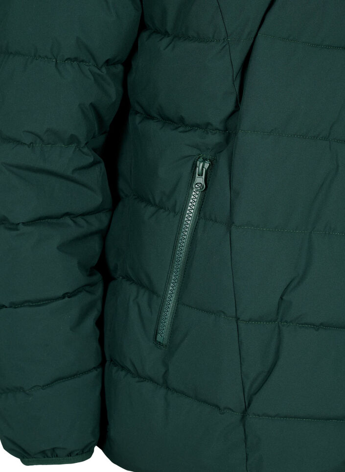 Veste courte à capuche, Vert foncé, Packshot image number 3