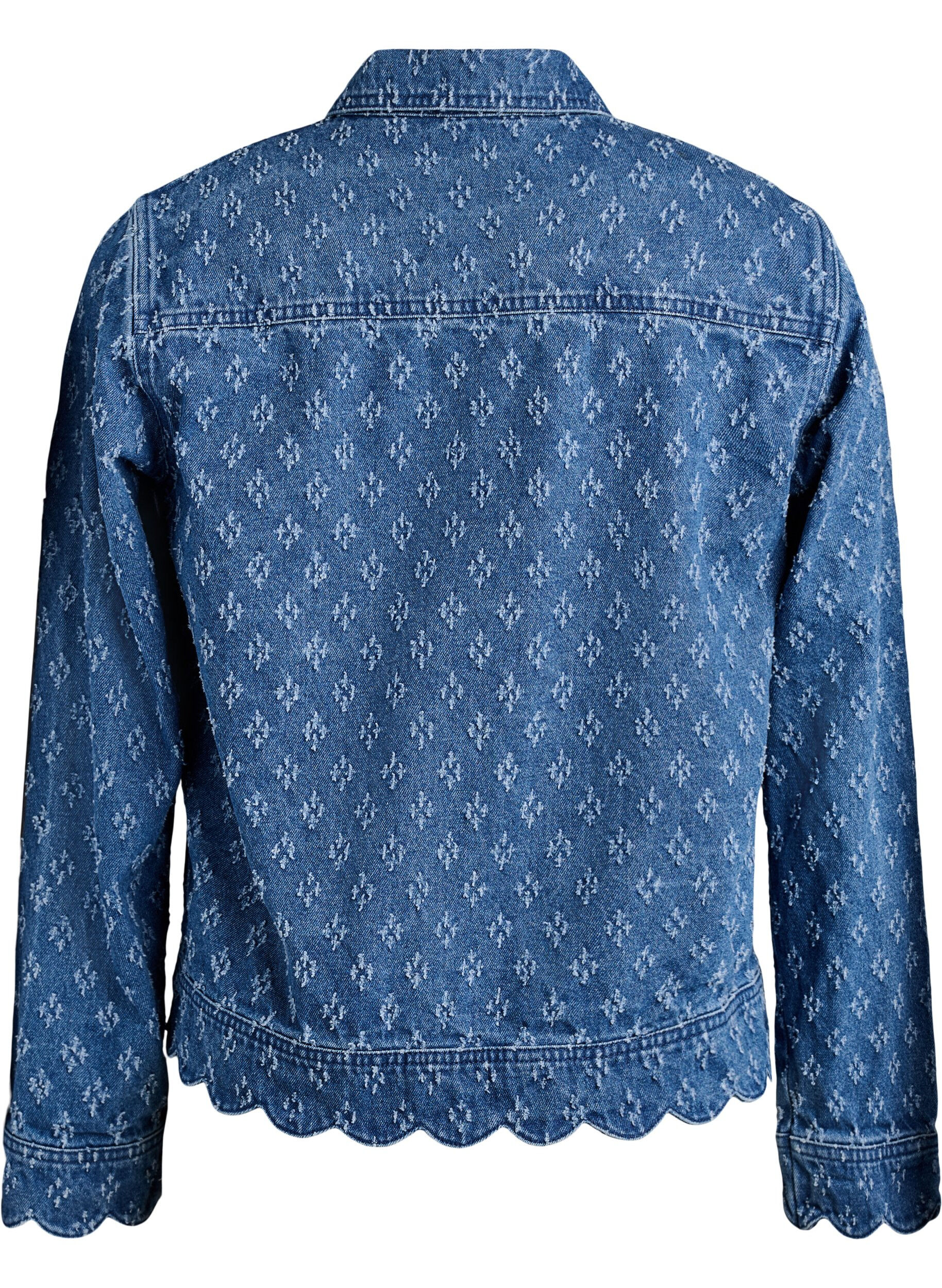 ZizziVeste en jean avec un effet us&eacute;, Bleu, Packshot image number 1