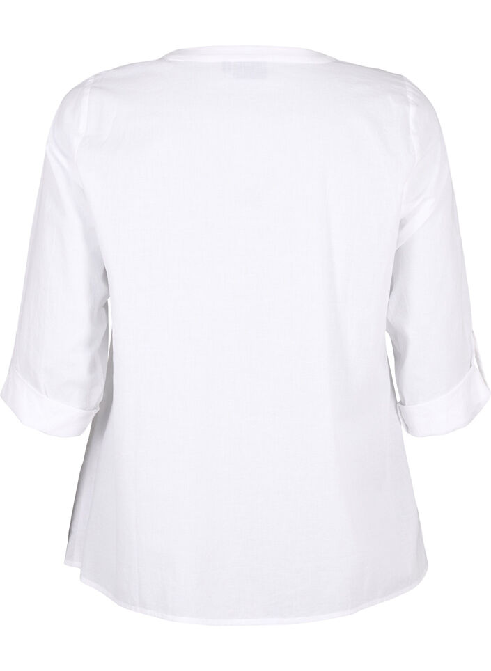 FLASH - Shirt mit Häkeldetail, Bright White, Packshot image number 1