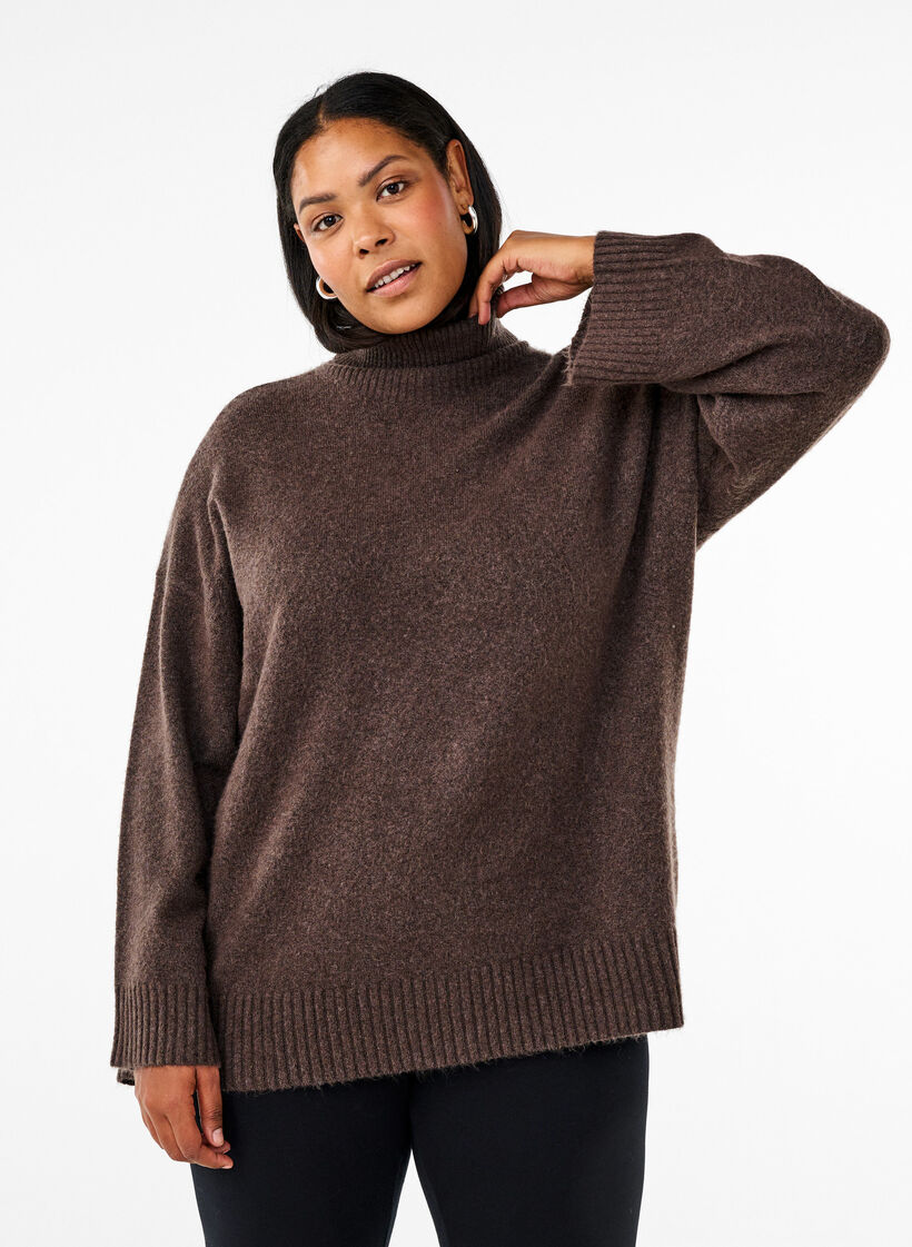 Rollkragenpullover aus Strick, Bracken Mel., Model image number 0
