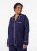 Chemise de pyjama en coton avec poche poitrine, Bleu, Model image number 0