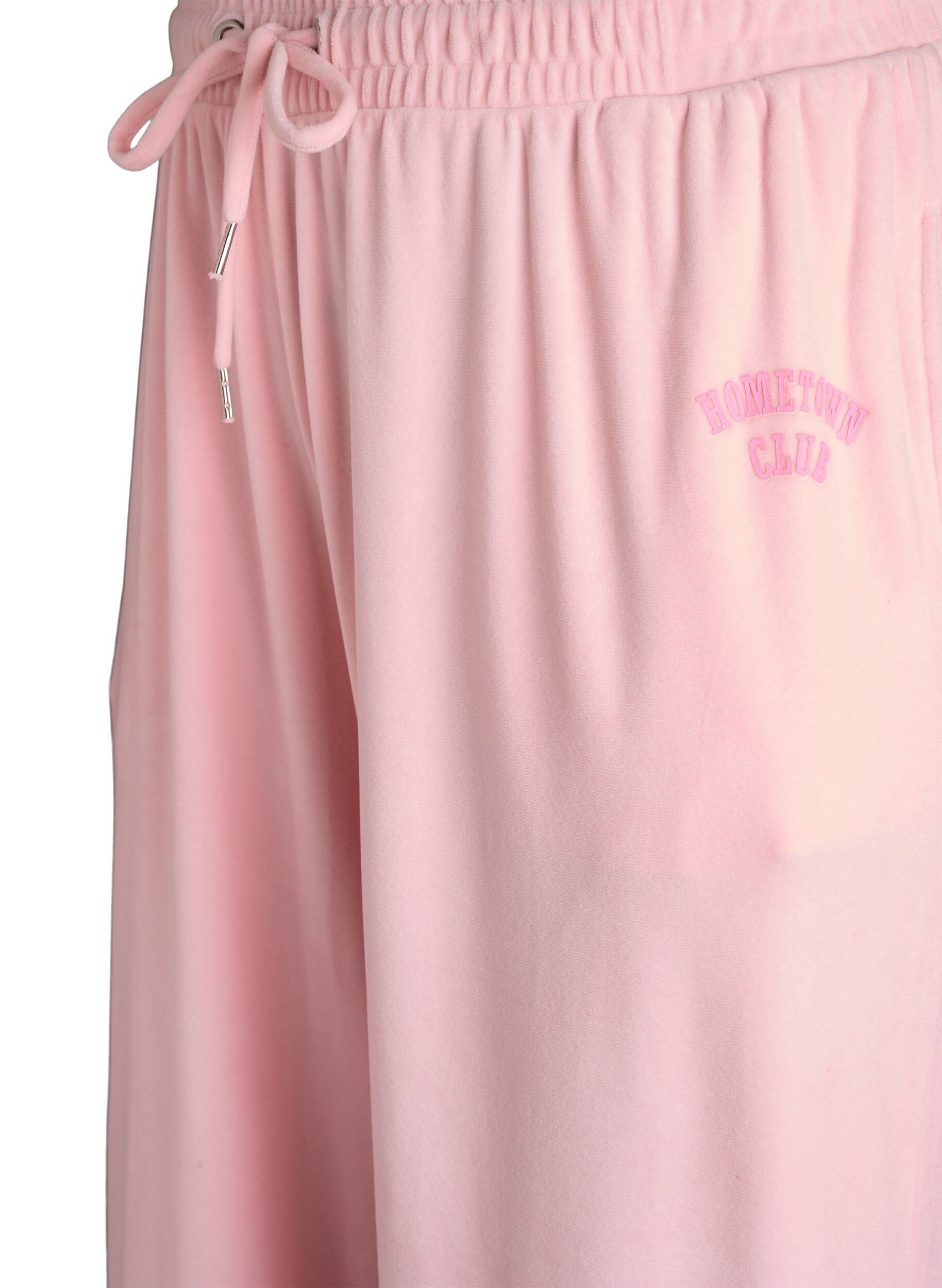 Zizzi Pantalon ample en velours avec une taille haute et des poches, Rose, Packshot image number 2