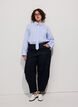 Jean taille haute coupe Barrel, Bleu, Model image number 0