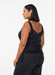 Top aus Viskose mit Spitze, Schwarz, Model image number 2
