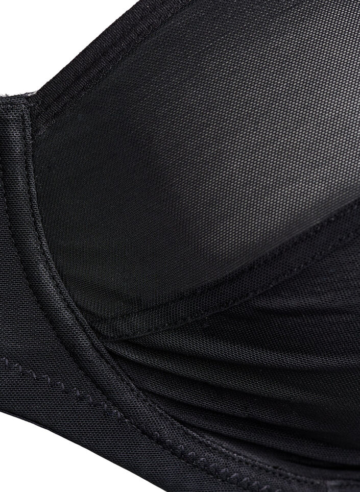 Soutien-gorge couvrant basic en maille, Noir, Packshot image number 2