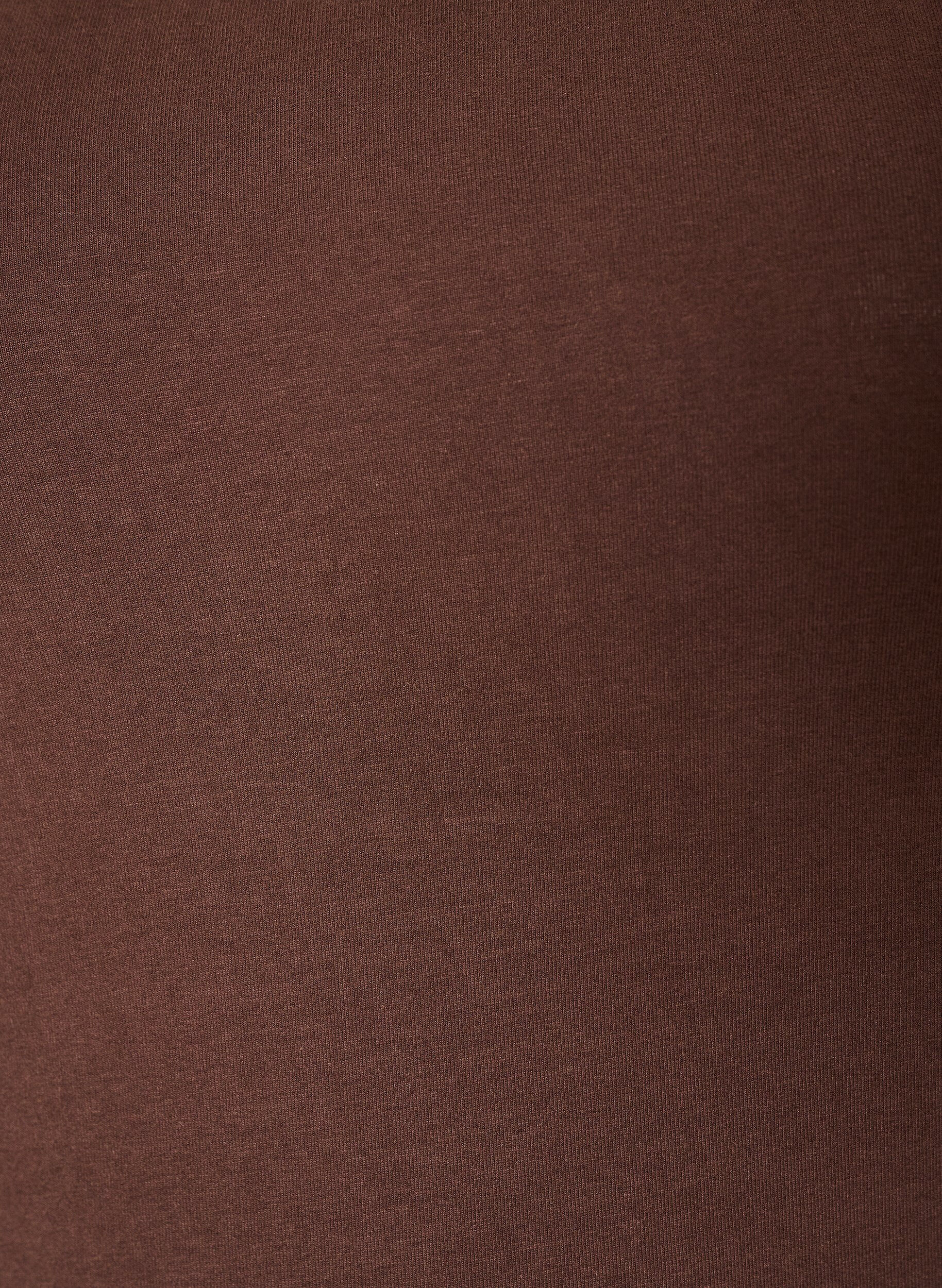 ZizziHaut basic uni en coton, Marron, Packshot image number 2