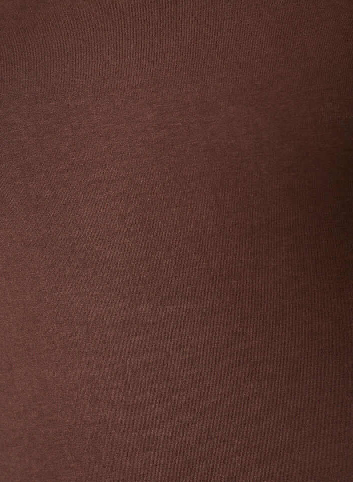 Haut basic uni en coton, Marron, Packshot image number 2