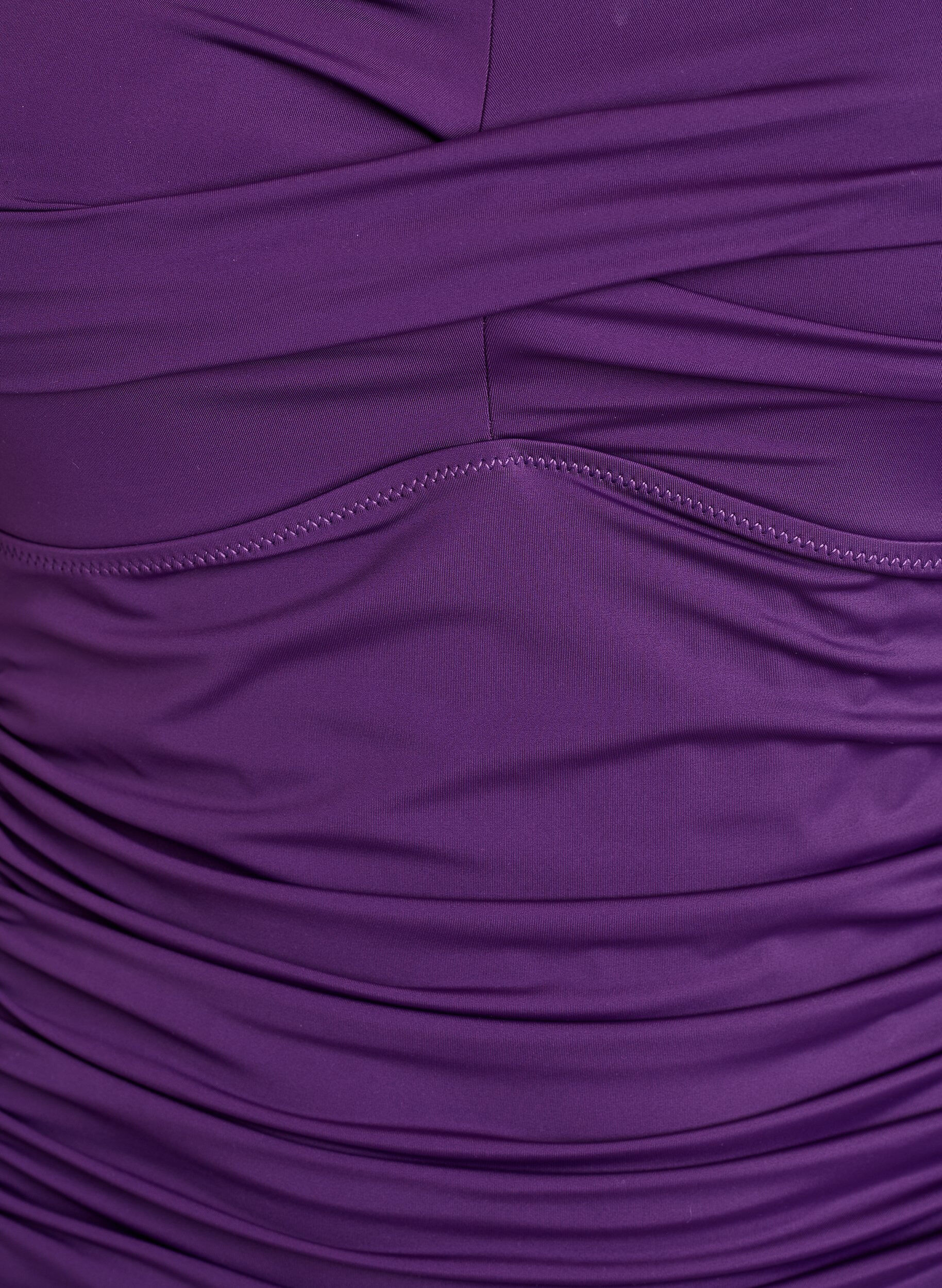 ZizziWattierter Badeanzug mit Drapierung, Lila, Packshot image number 2