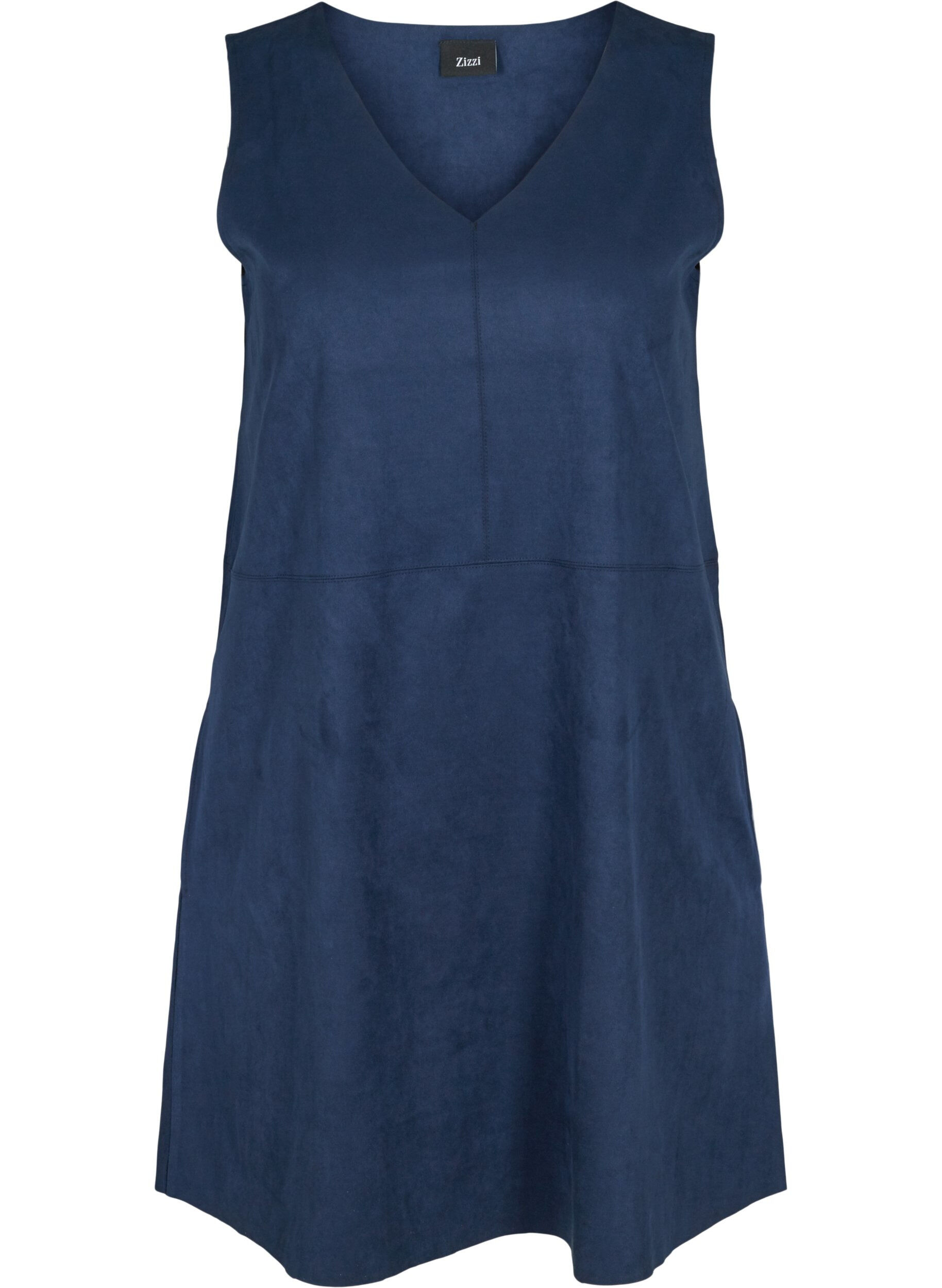 Zizzi Robe sans manches en forme de trap&egrave;ze, Dark Blue, Packshot image number 0