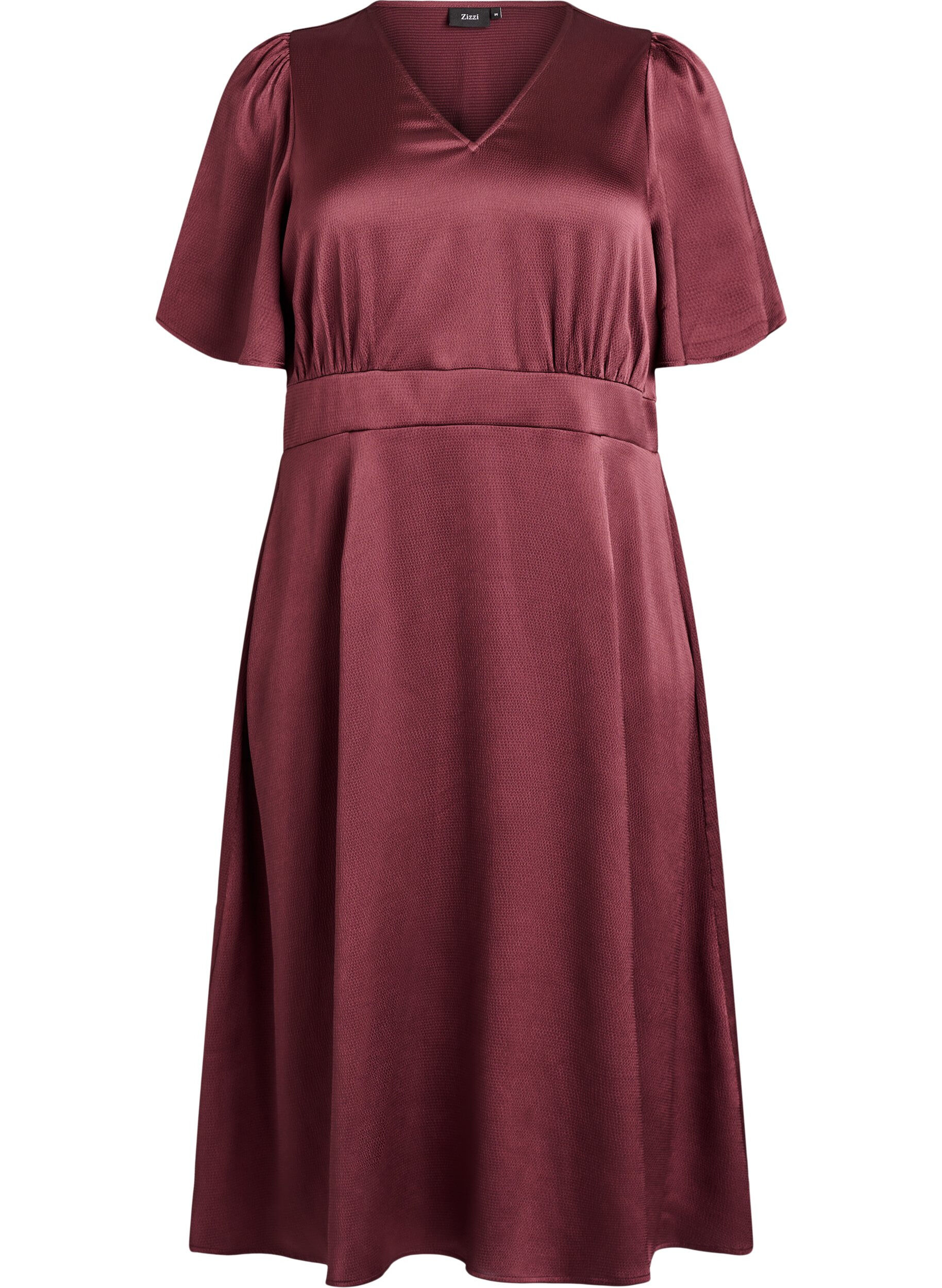 ZizziEmpire-Partykleid in Midil&auml;nge, Dunkles Bordeaux, Packshot image number 0