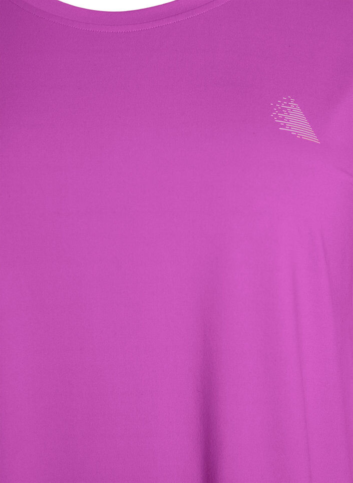Einfarbiges Trainings-T-Shirt, Lila, Packshot image number 2