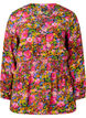 Viskosebluse mit Blumendruck und Smock, Neon Flower Print, Packshot image number 0