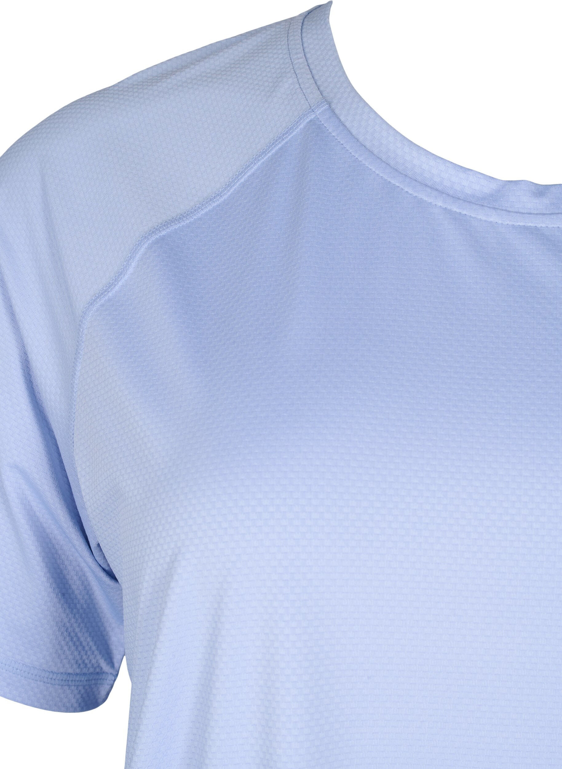 Zizzi Trainings-T-Shirt mit Mesh-R&uuml;ckenpartie, Zen Blue, Packshot image number 2