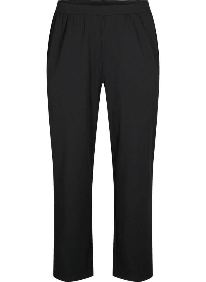Pantalon &agrave; coupe droite, Noir, Packshot image number 0