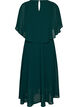 Robe longue &agrave; manches courtes, coupe &eacute;vas&eacute;e, Vert fonc&eacute;, Packshot image number 1