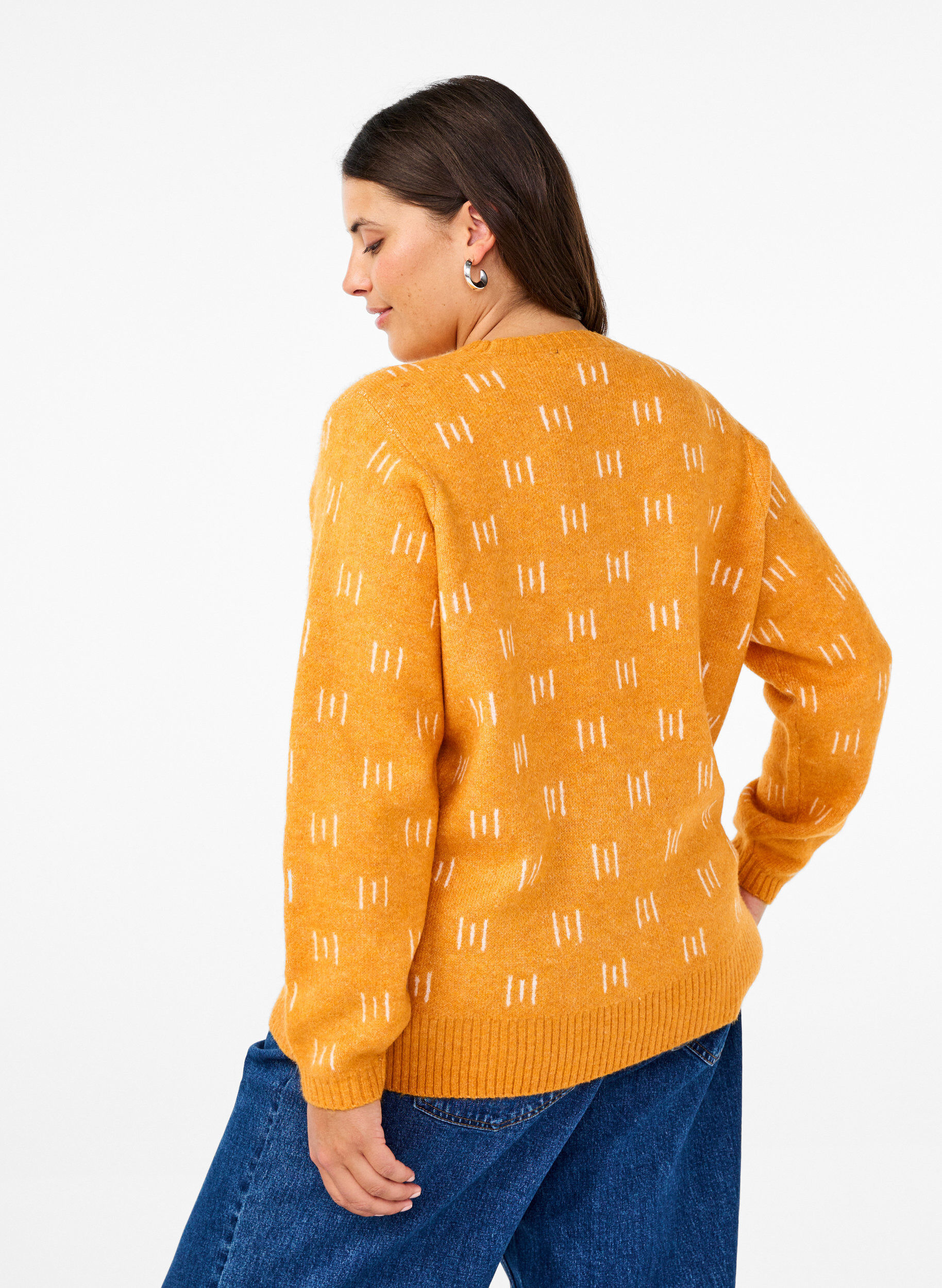 Zizzi Pull &agrave; motifs, Yam Birch Comb, Model image number 1